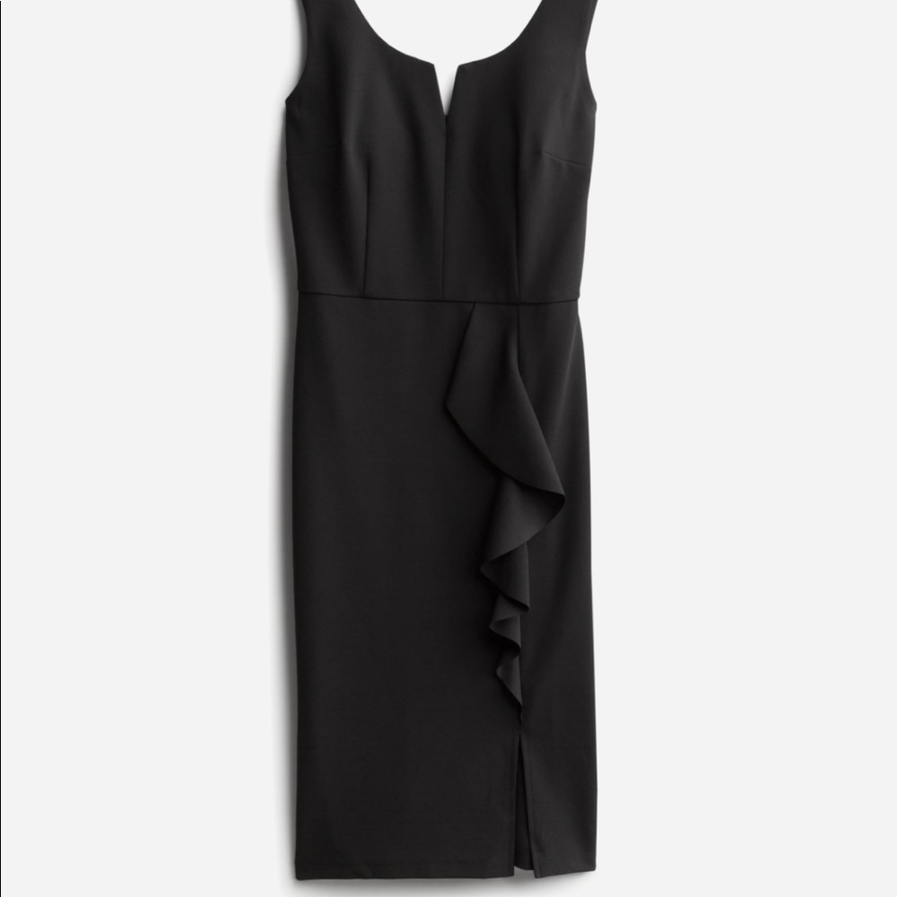 Short black sleeveless dress, M